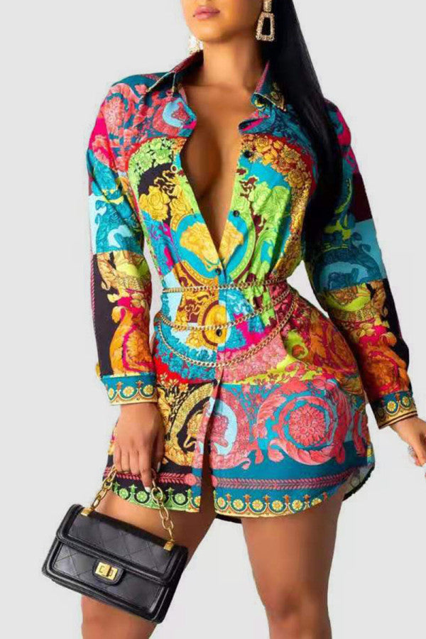 Valencia Printed Shirt Dress