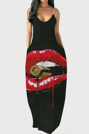 Bite the Bullet V-Neck Sling Dress