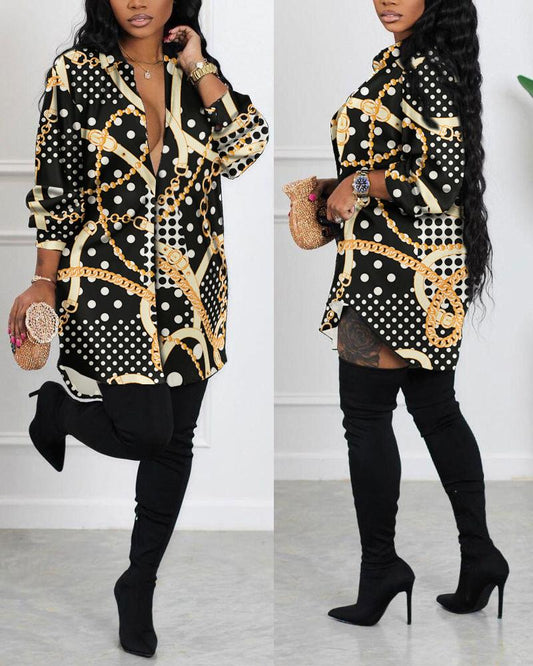 Chains of Glam Shirt Dress