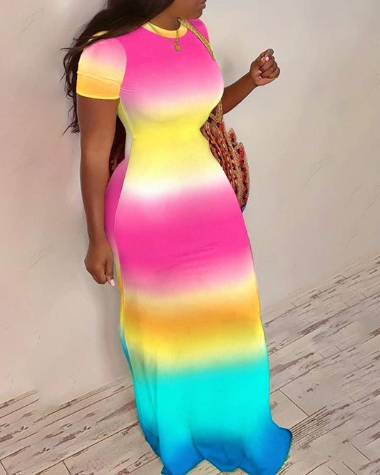 Rainbow Maxi Dress